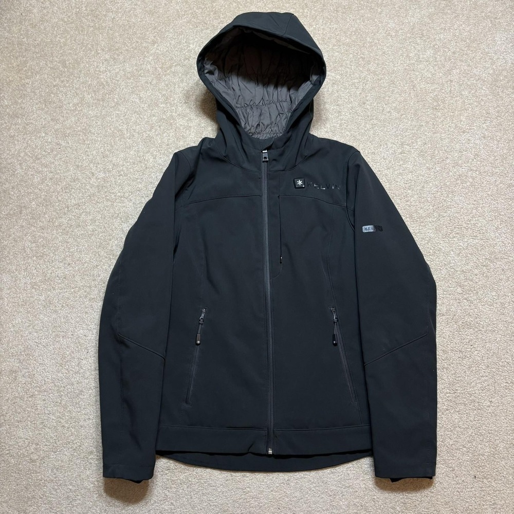 Kelvin Jacket Womens Medium Black Softshell Hooded Heated Full Zip Winter